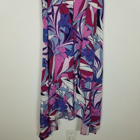 TOMMY BAHAMA Women Oasis Blossoms Dress Sz XL Blue Monday Floral Beach Vaca - Picture 3 of 9